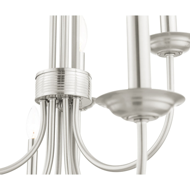 9 Light Brushed Nickel Chandelier