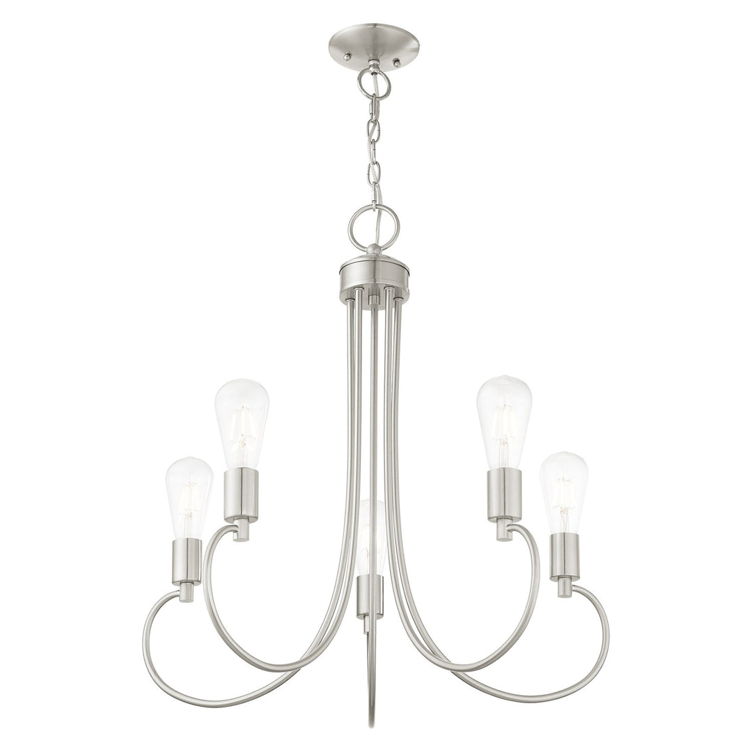 5 Light Brushed Nickel Chandelier
