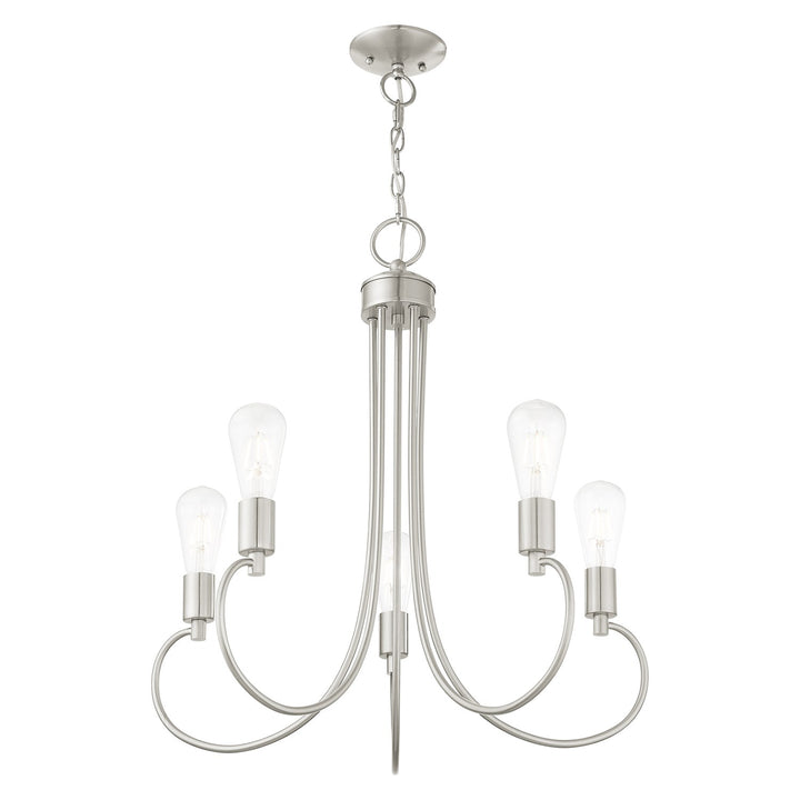 5 Light Brushed Nickel Chandelier