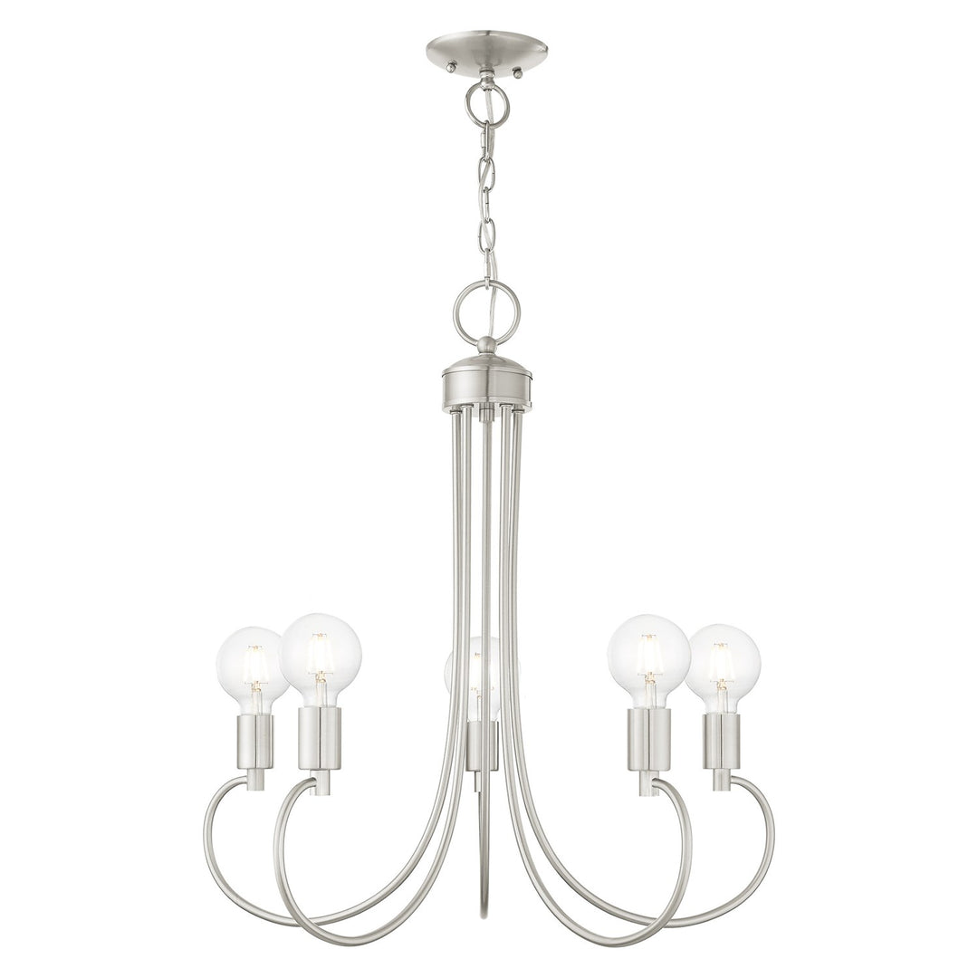 5 Light Brushed Nickel Chandelier