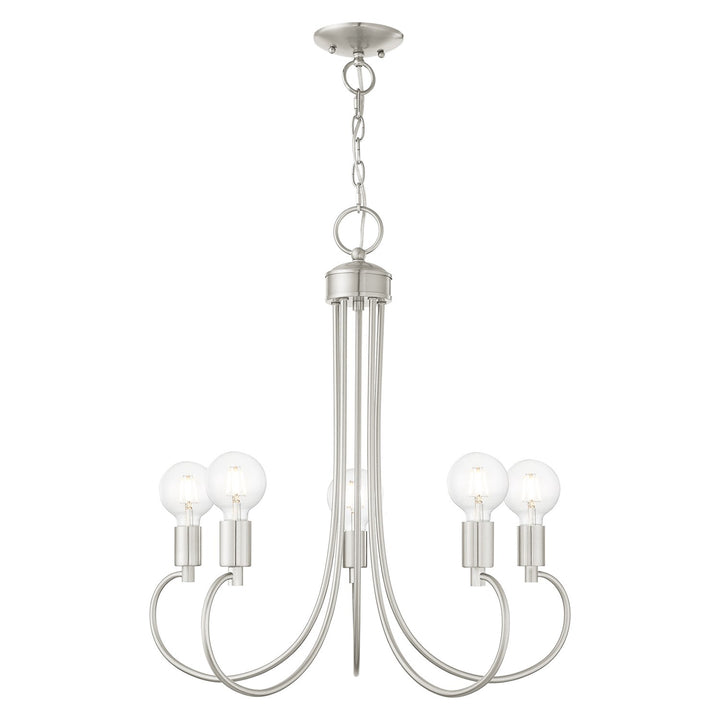 5 Light Brushed Nickel Chandelier