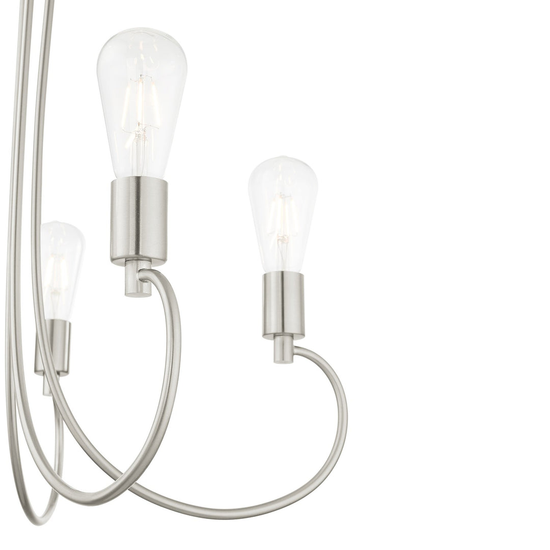 5 Light Brushed Nickel Chandelier