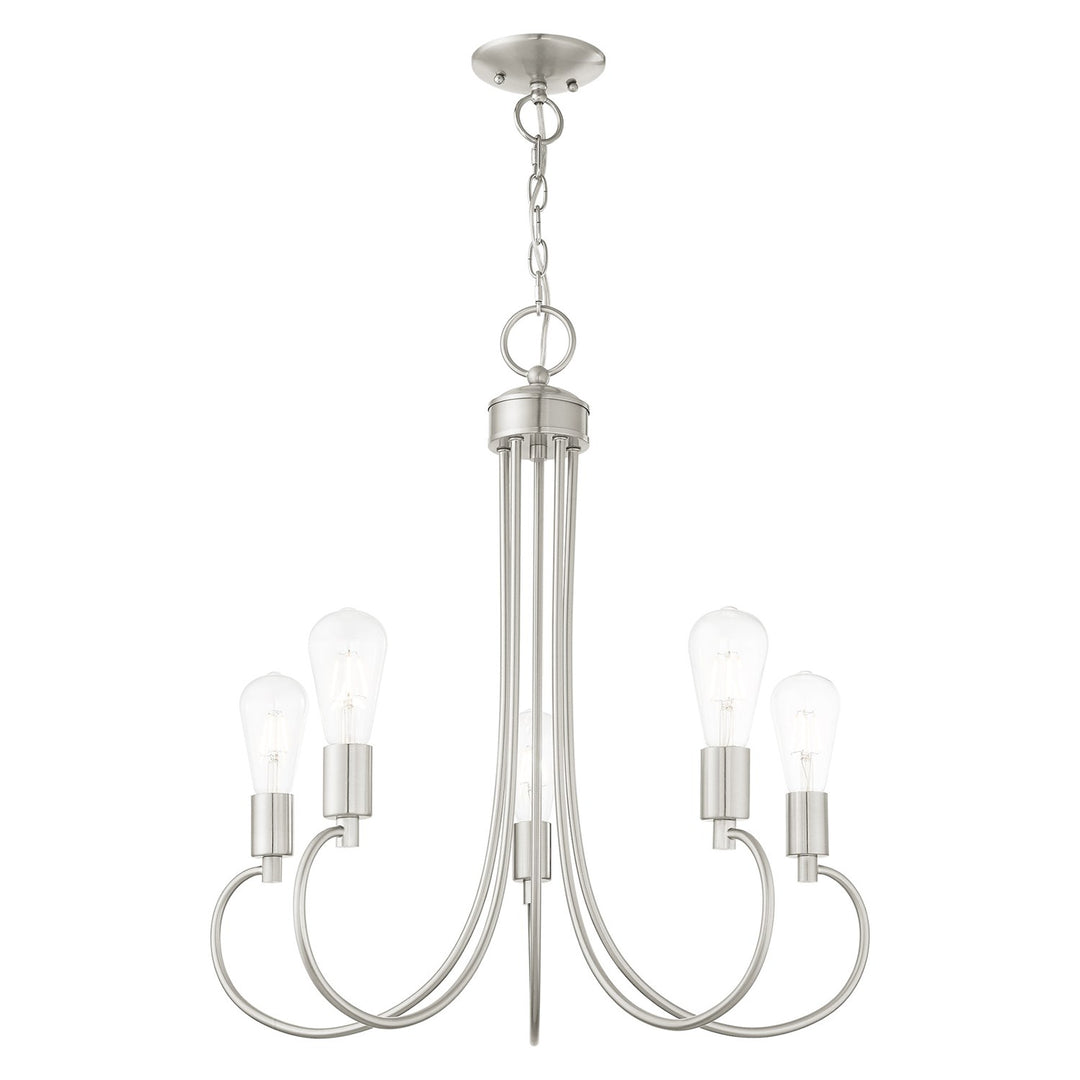 5 Light Brushed Nickel Chandelier