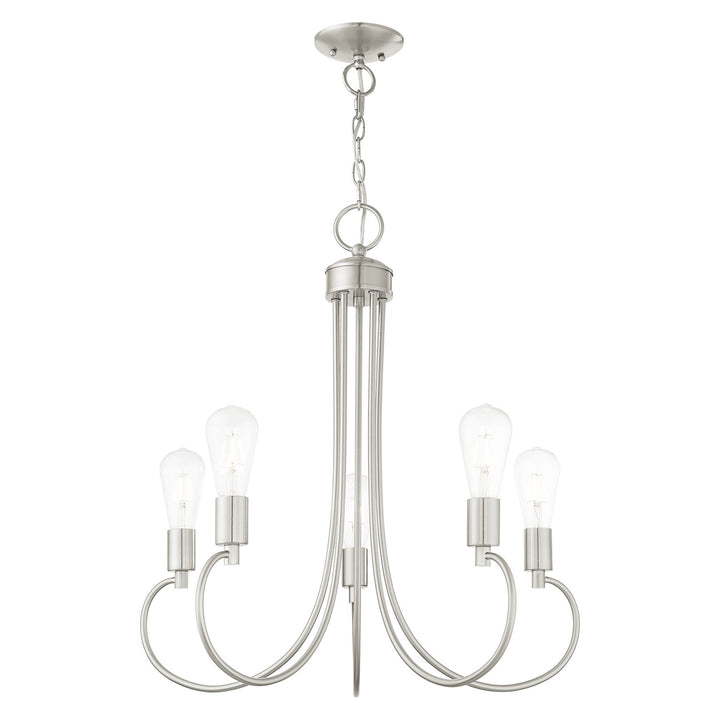 5 Light Brushed Nickel Chandelier