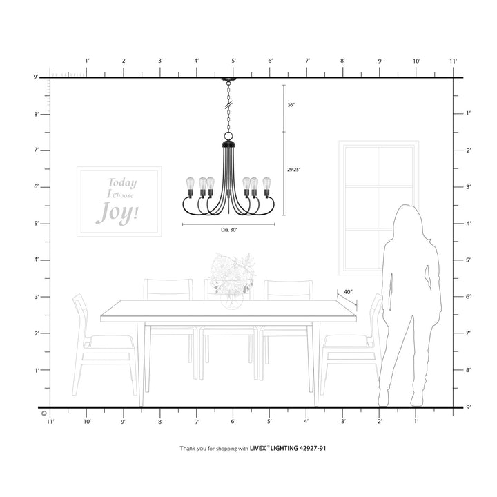 7 Light Brushed Nickel Chandelier