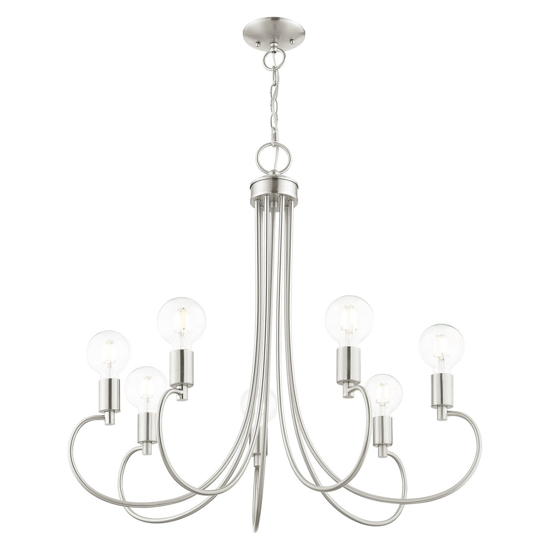 7 Light Brushed Nickel Chandelier