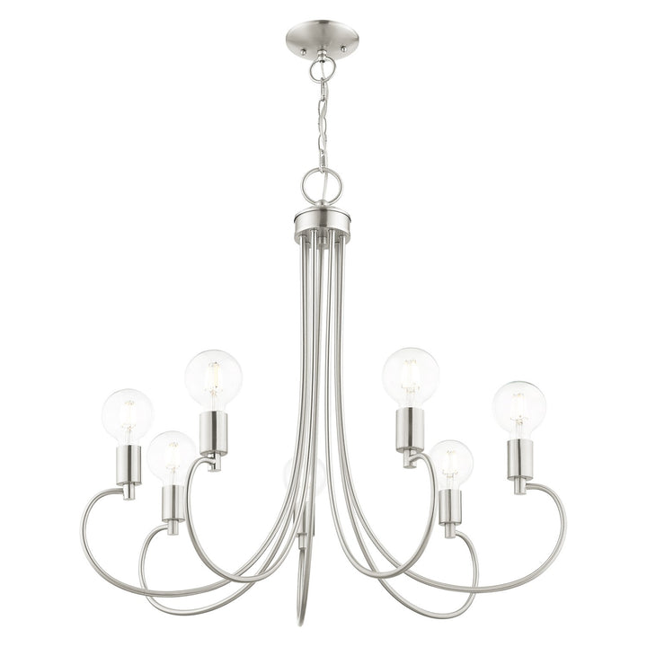 7 Light Brushed Nickel Chandelier