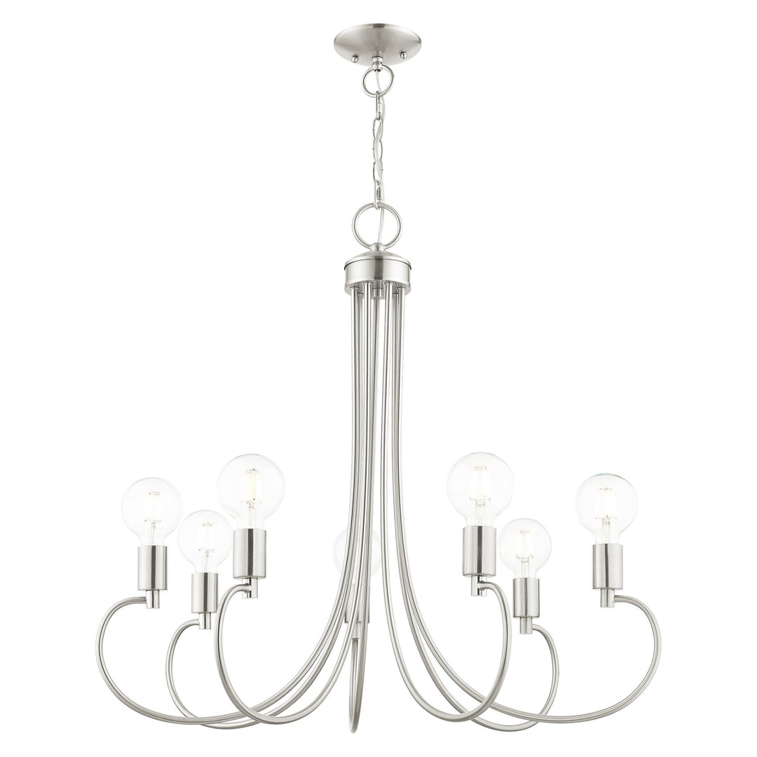 7 Light Brushed Nickel Chandelier
