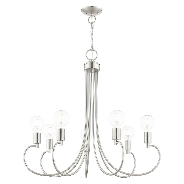7 Light Brushed Nickel Chandelier