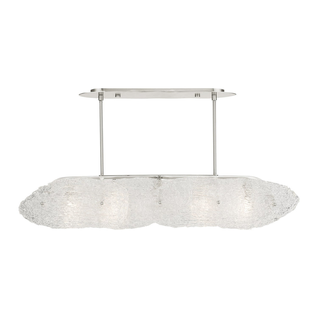 5 Light Brushed Nickel Linear Chandelier by Livex Lighting