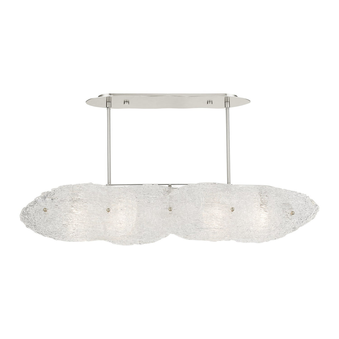 5 Light Brushed Nickel Linear Chandelier