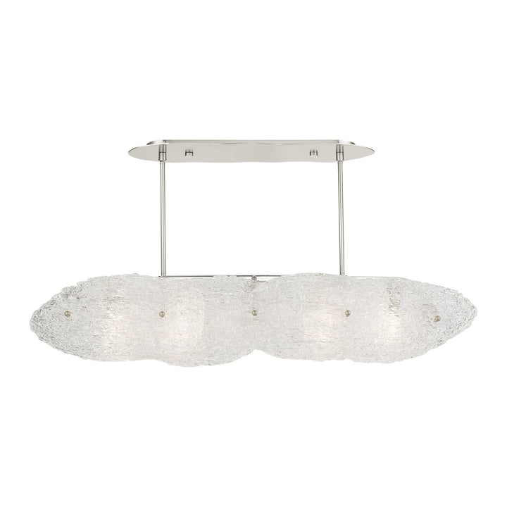 5 Light Brushed Nickel Linear Chandelier