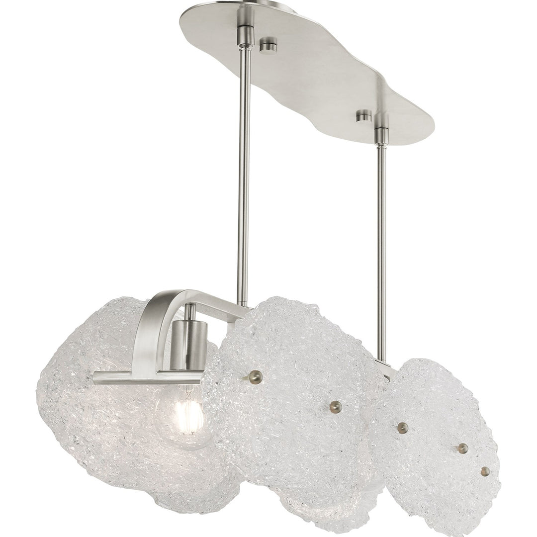 5 Light Brushed Nickel Linear Chandelier