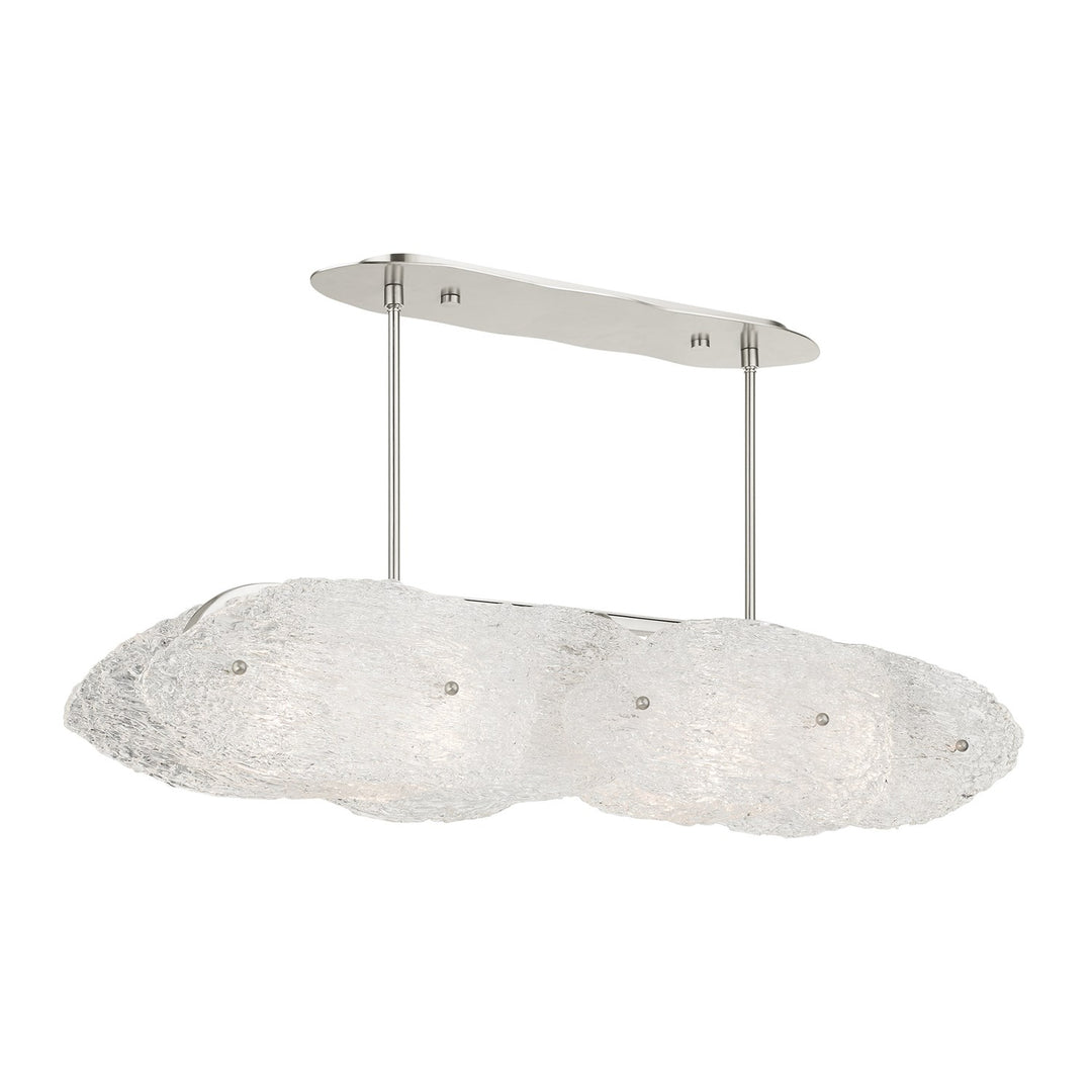 5 Light Brushed Nickel Linear Chandelier