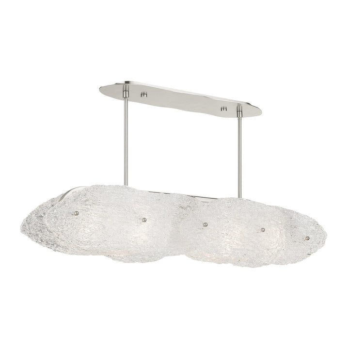 5 Light Brushed Nickel Linear Chandelier