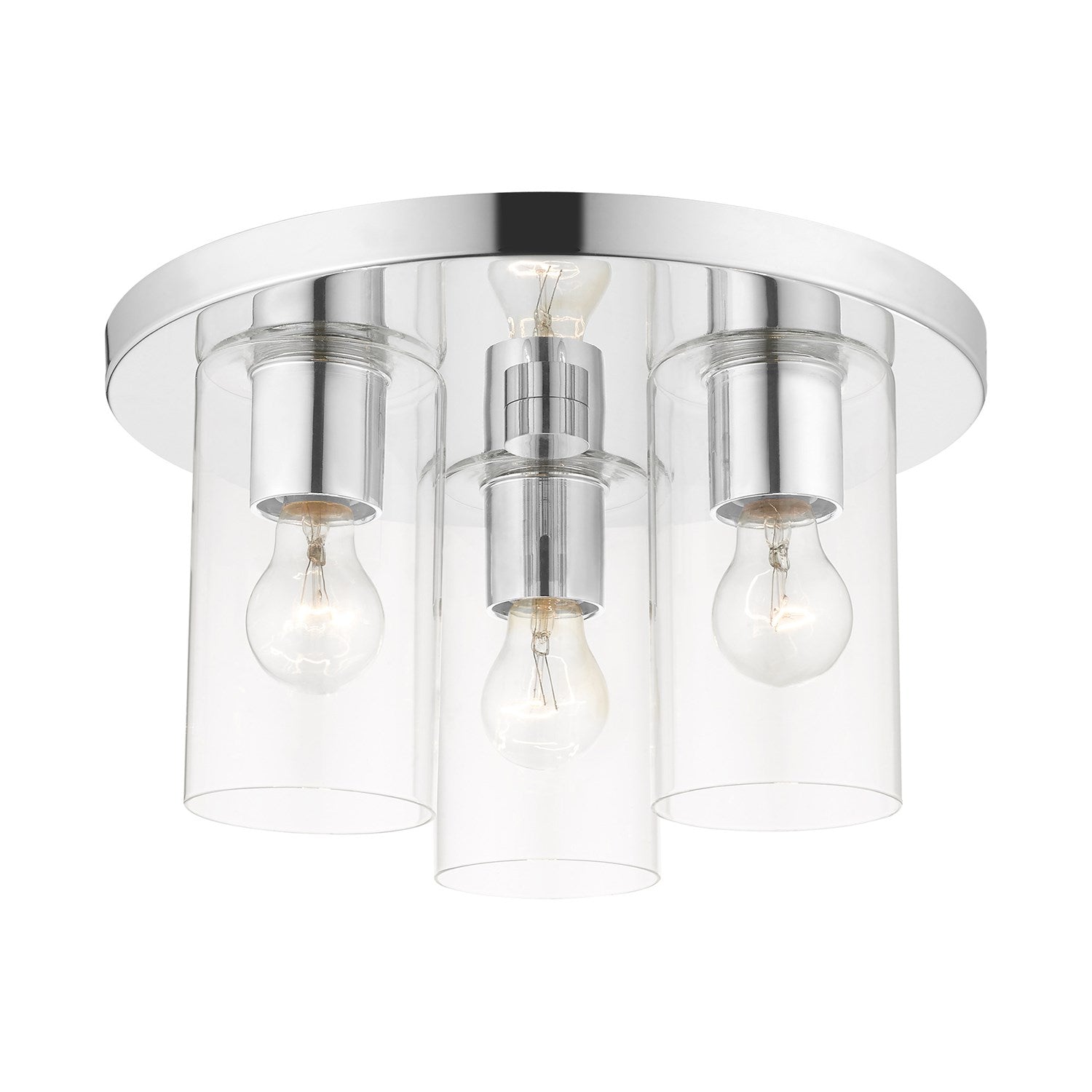 3 Light Polished Chrome Flush Mount by Livex Lighting