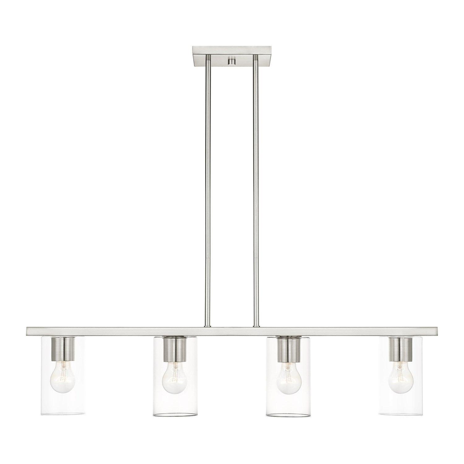 4 Light Brushed Nickel Chandelier by Livex Lighting