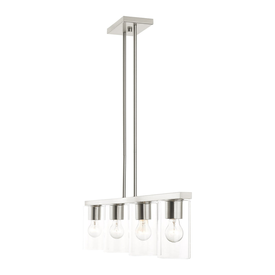 4 Light Brushed Nickel Chandelier