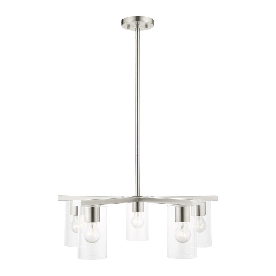 5 Light Brushed Nickel Chandelier