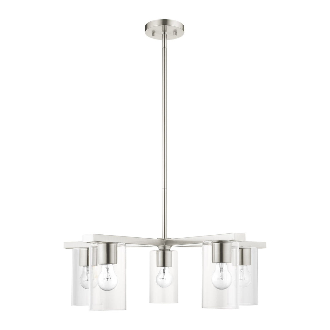 5 Light Brushed Nickel Chandelier