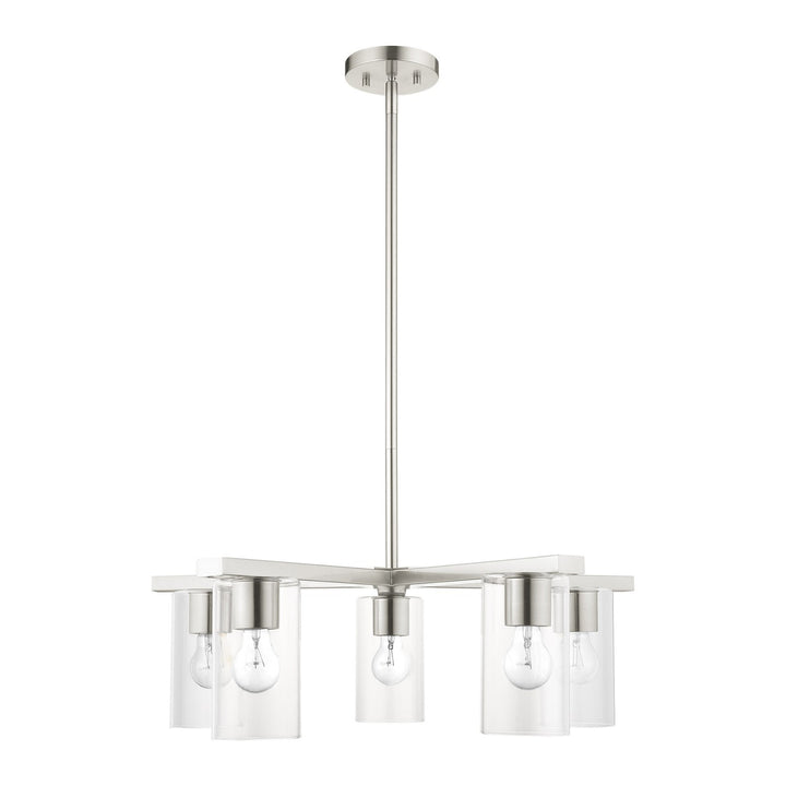 5 Light Brushed Nickel Chandelier