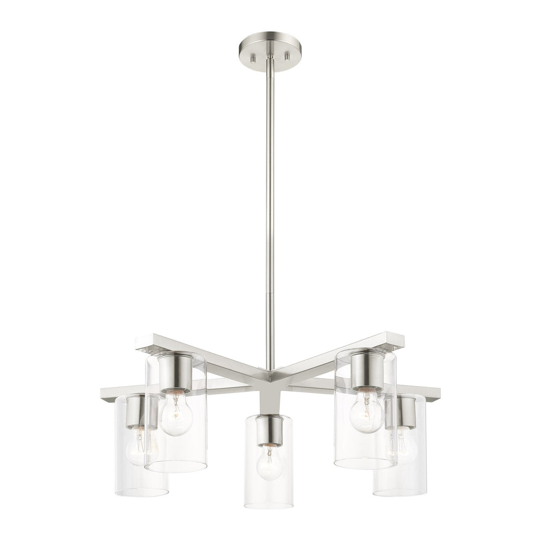 5 Light Brushed Nickel Chandelier