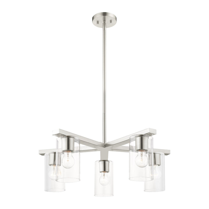 5 Light Brushed Nickel Chandelier