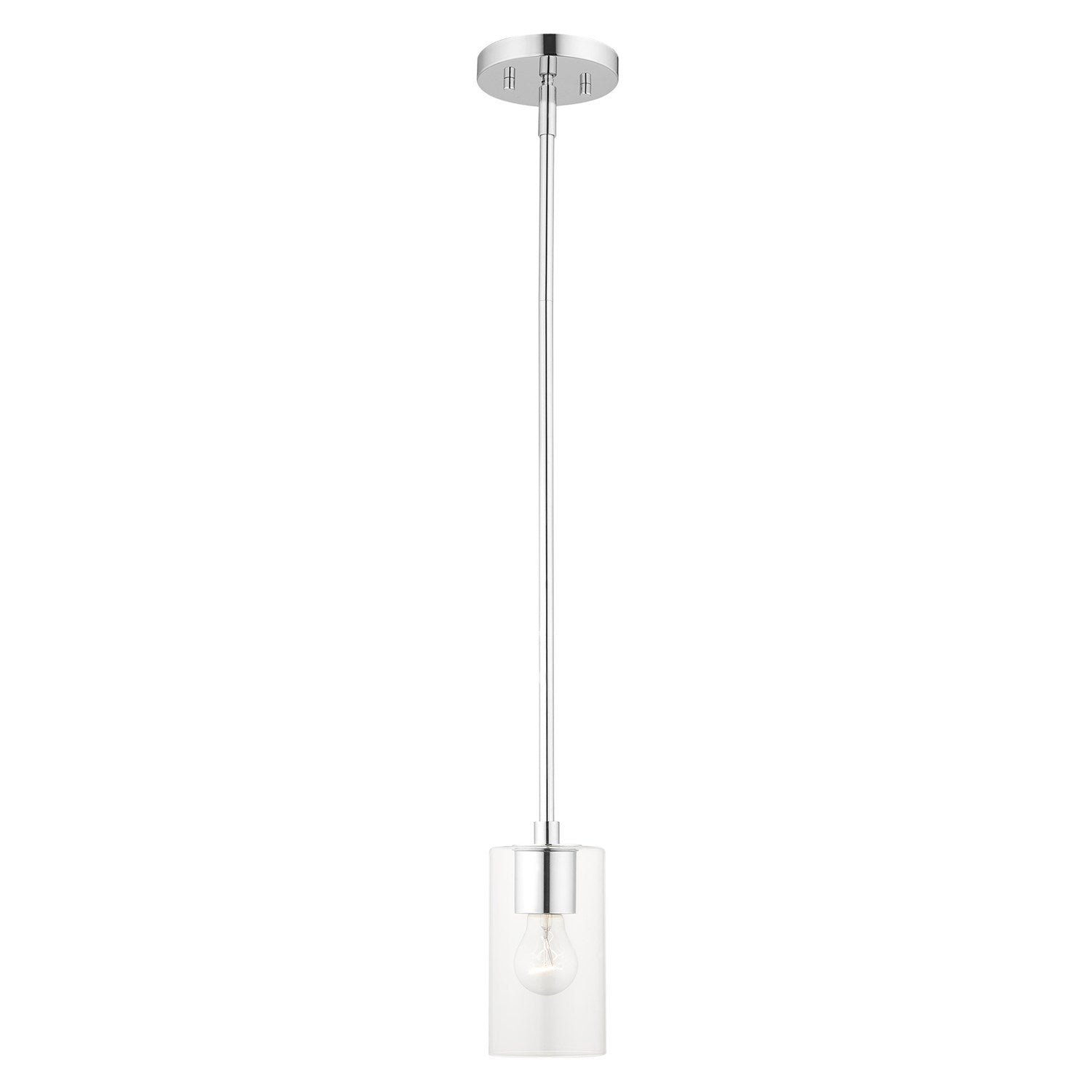 1 Light Polished Chrome Pendant by Livex Lighting