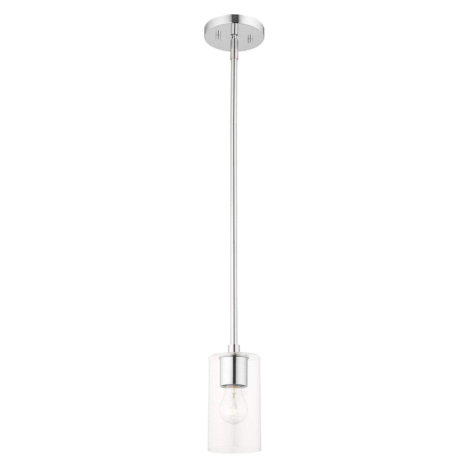 1 Light Polished Chrome Pendant