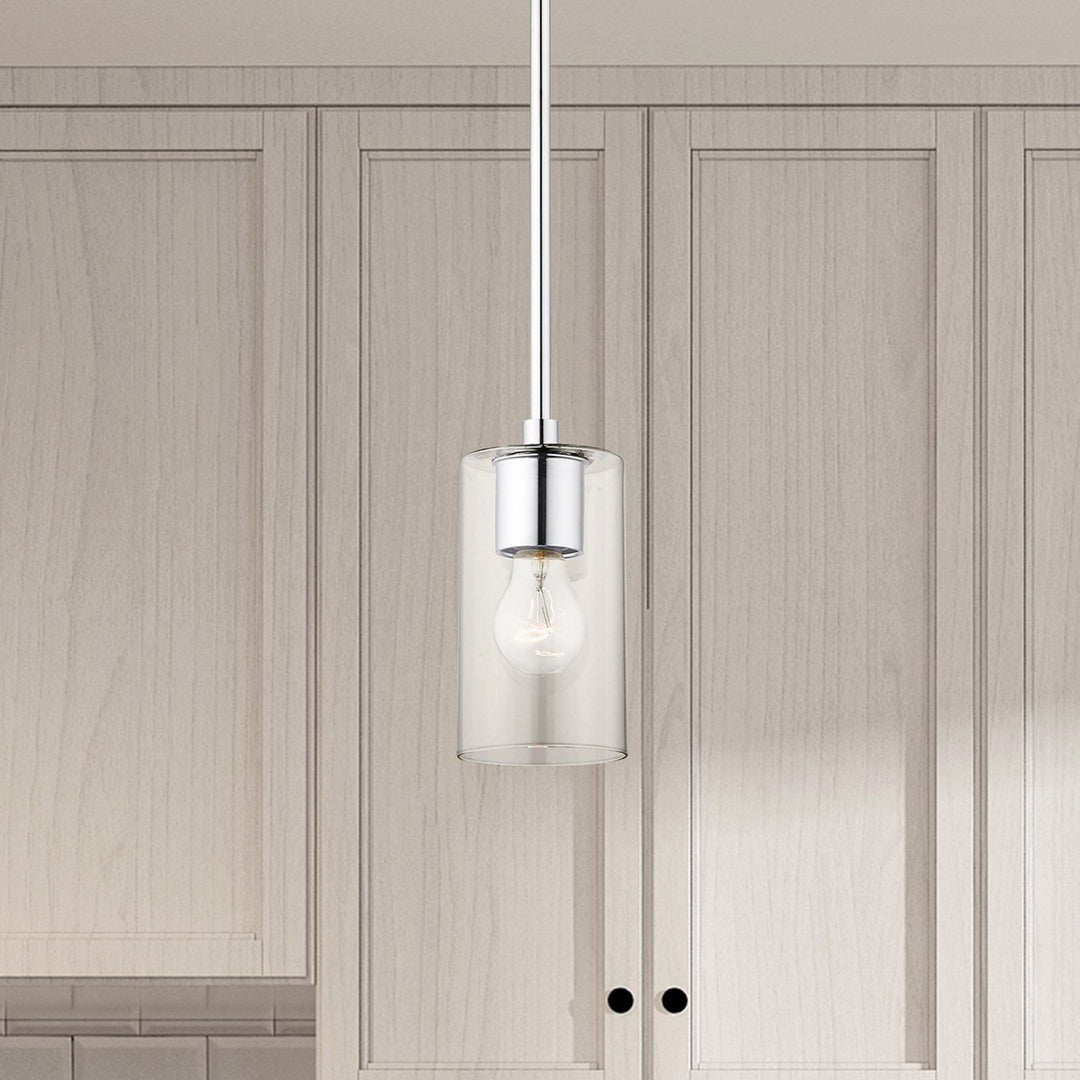 1 Light Polished Chrome Pendant