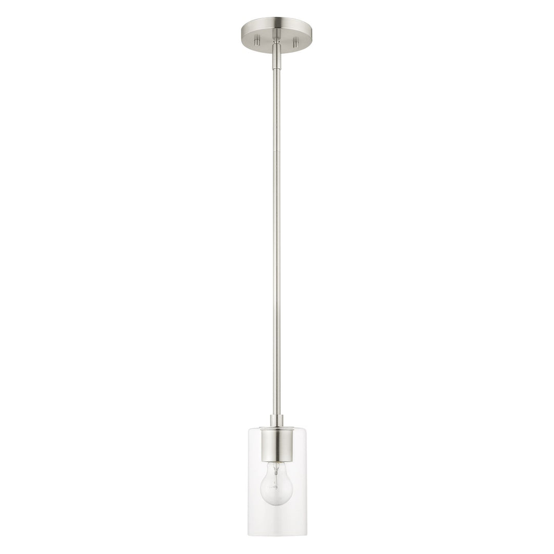 1 Light Brushed Nickel Pendant