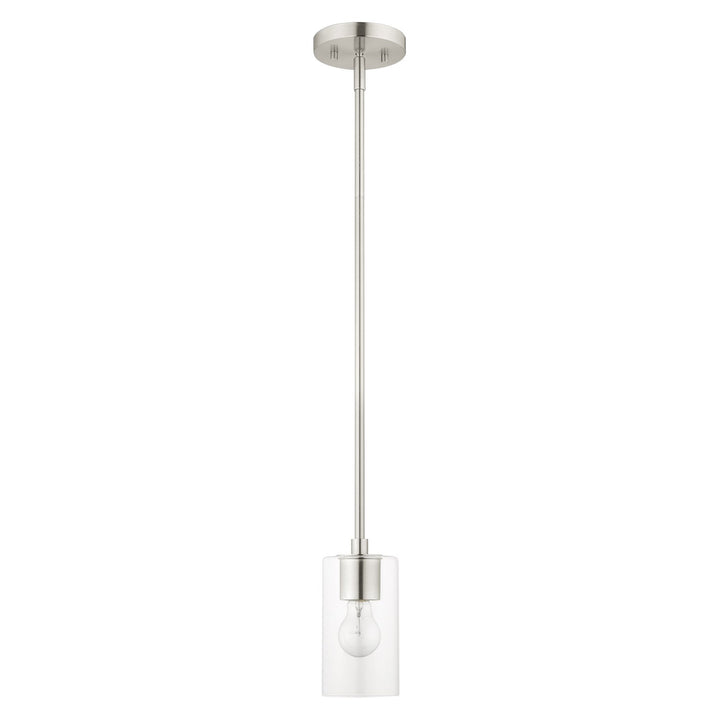 1 Light Brushed Nickel Pendant