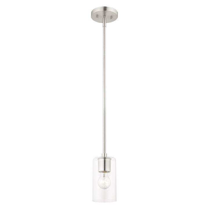 1 Light Brushed Nickel Pendant
