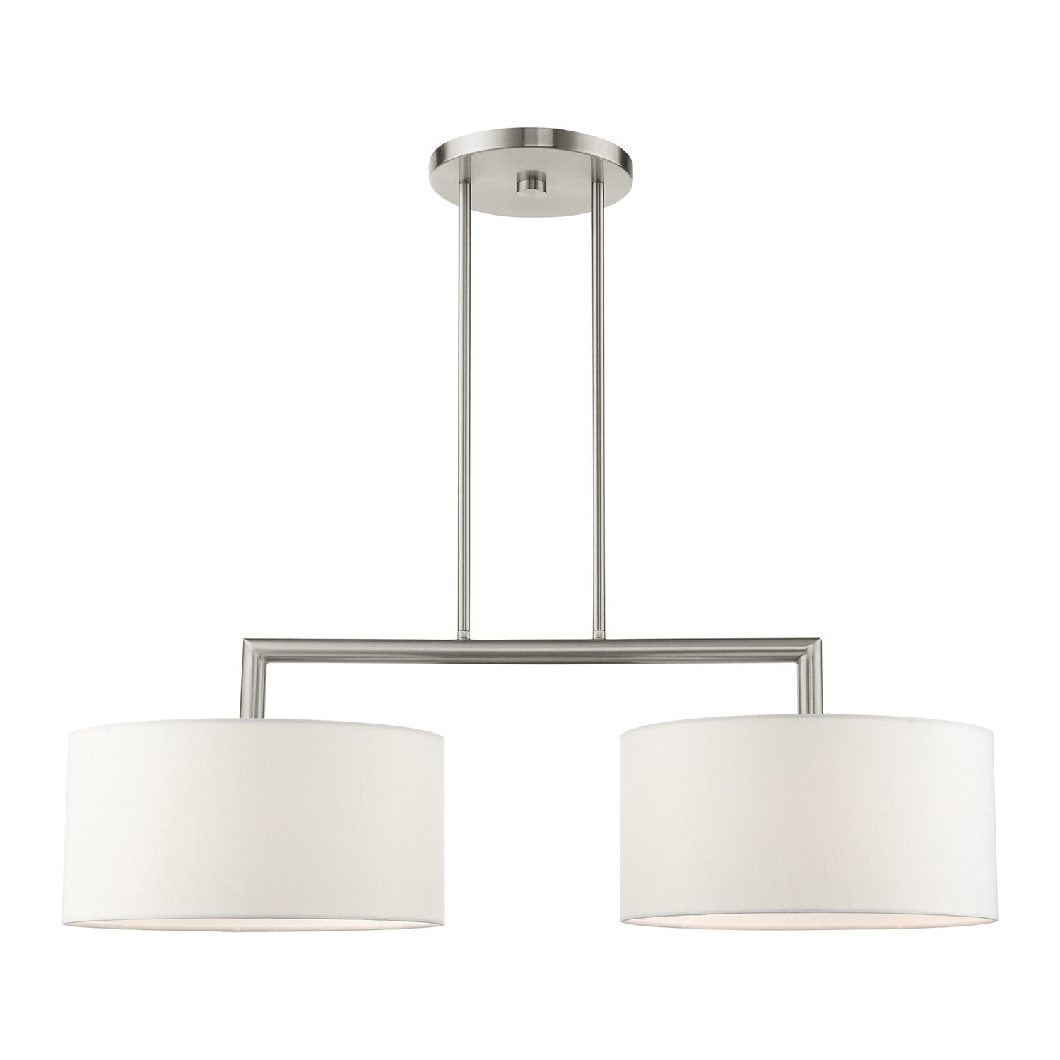 2 Light Brushed Nickel Linear Chandelier by Livex Lighting