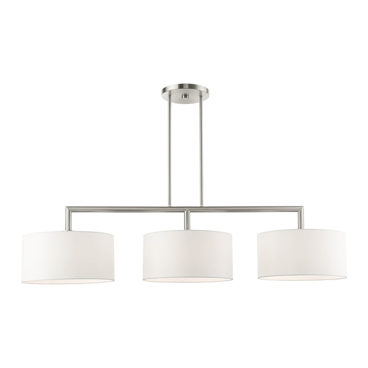 3 Light Brushed Nickel Linear Chandelier by Livex Lighting