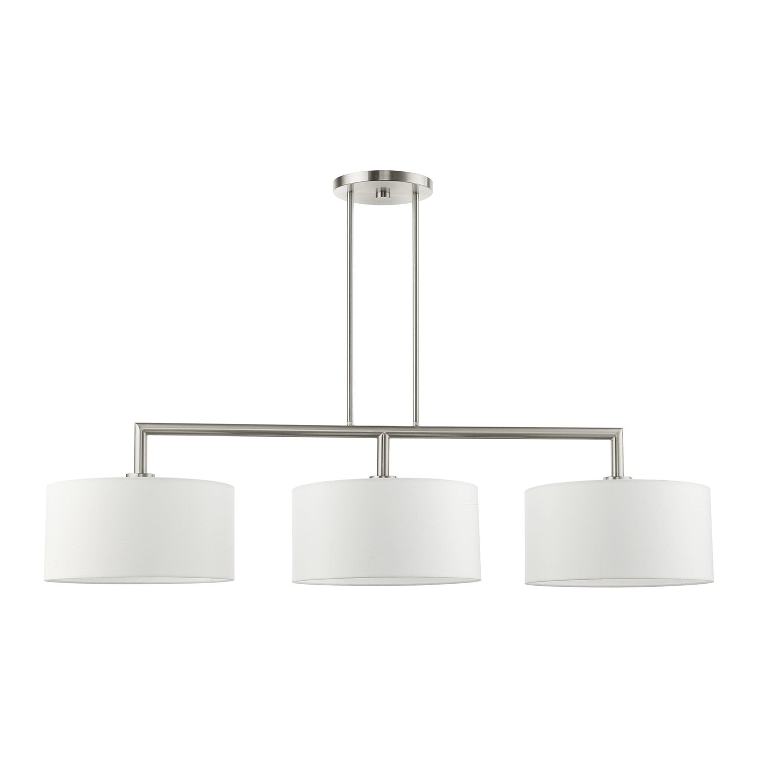 3 Light Brushed Nickel Linear Chandelier