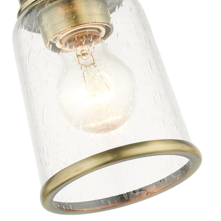 1 Light Antique Brass Flush Mount
