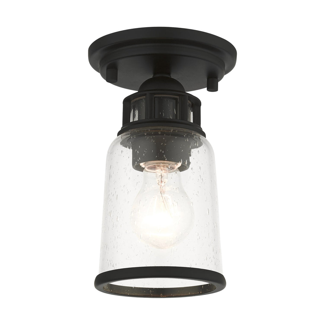 1 Light Black Flush Mount by Livex Lighting