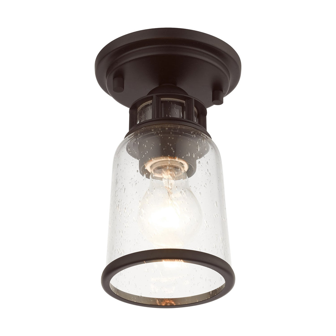 1 Light Bronze Flush Mount