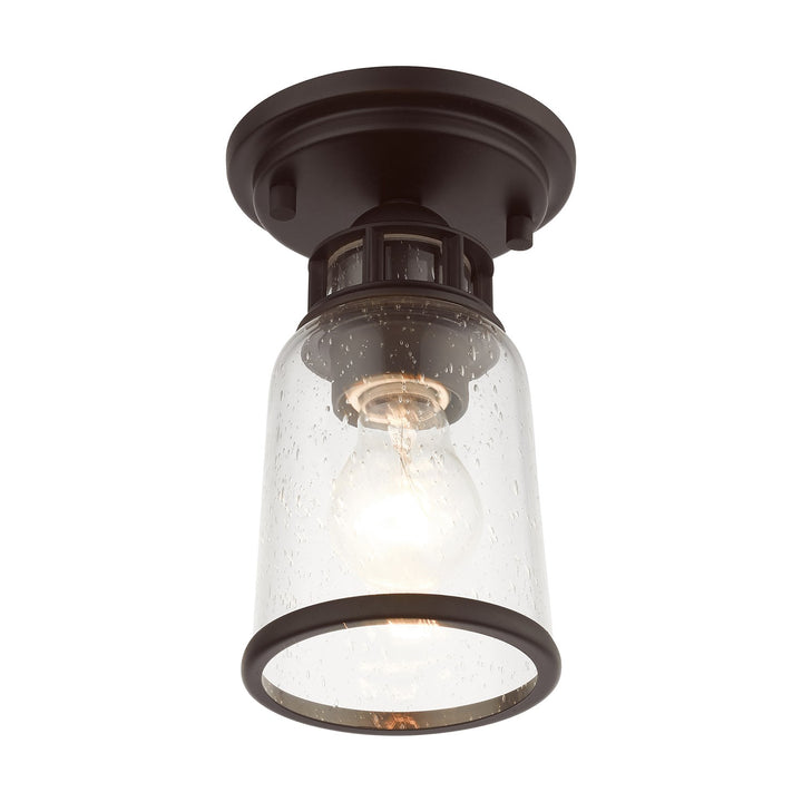 1 Light Bronze Flush Mount