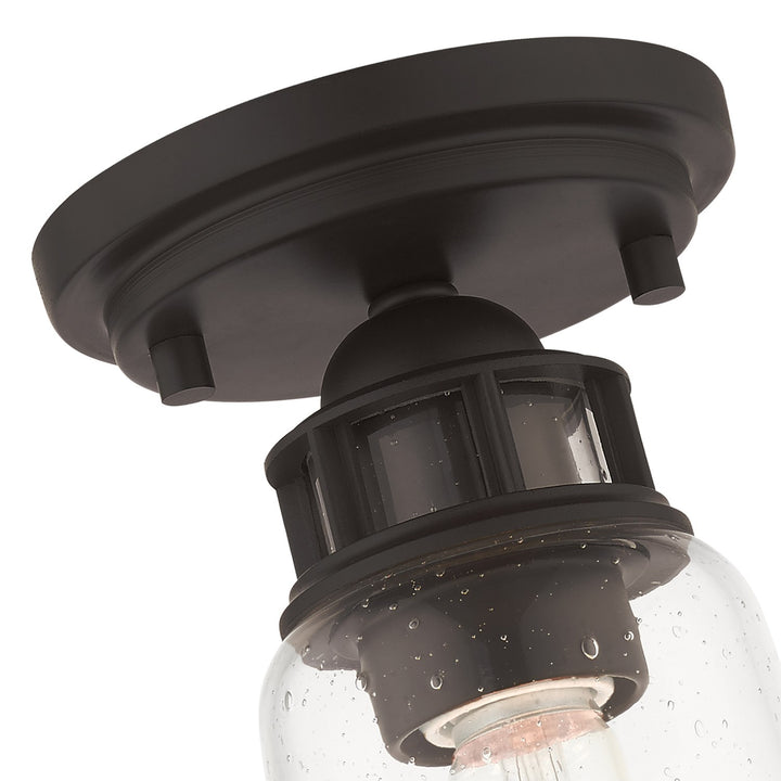 1 Light Bronze Flush Mount