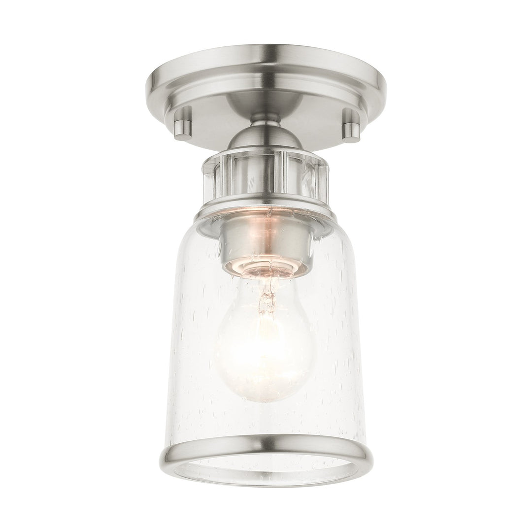 1 Light Brushed Nickel Flush Mount by Livex Lighting