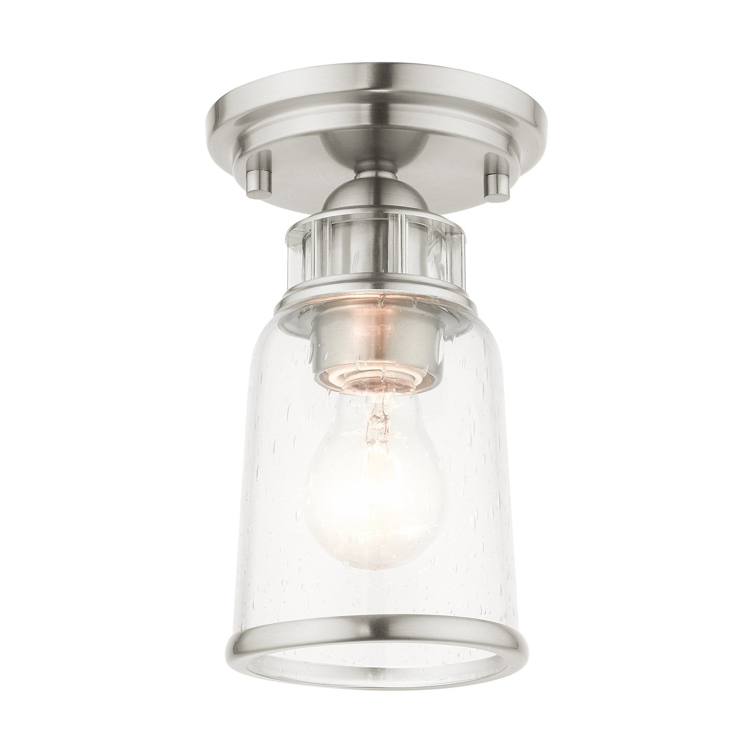 1 Light Brushed Nickel Flush Mount by Livex Lighting