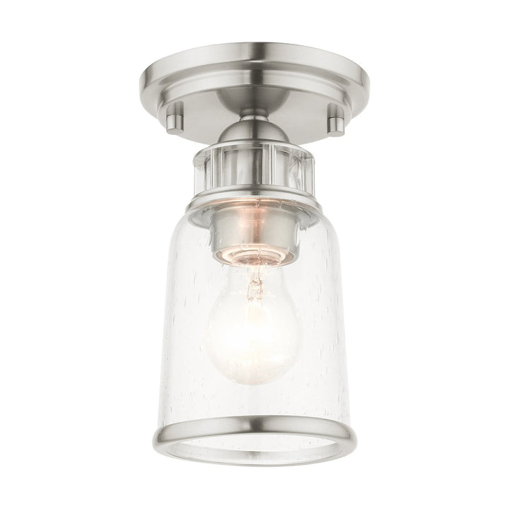 1 Light Brushed Nickel Flush Mount by Livex Lighting