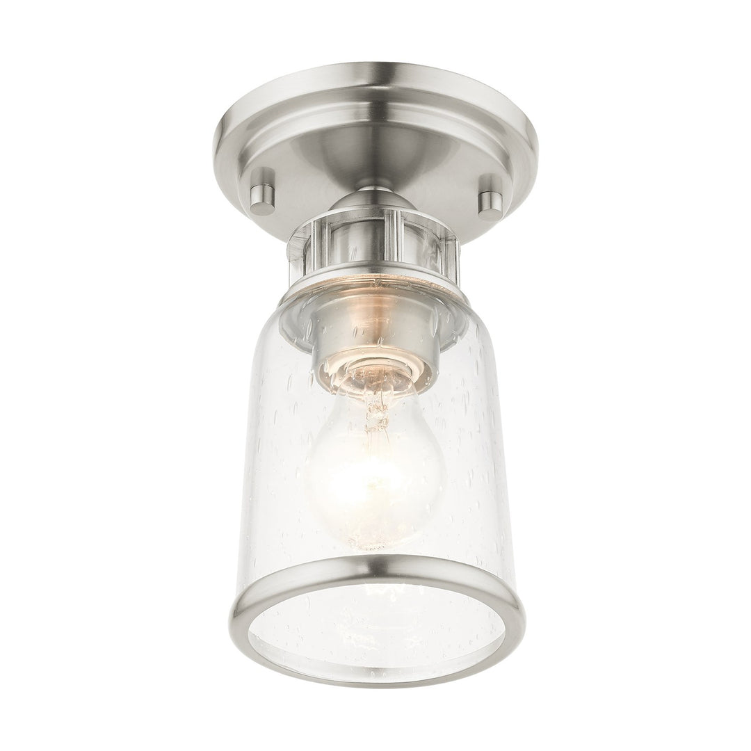 1 Light Brushed Nickel Flush Mount
