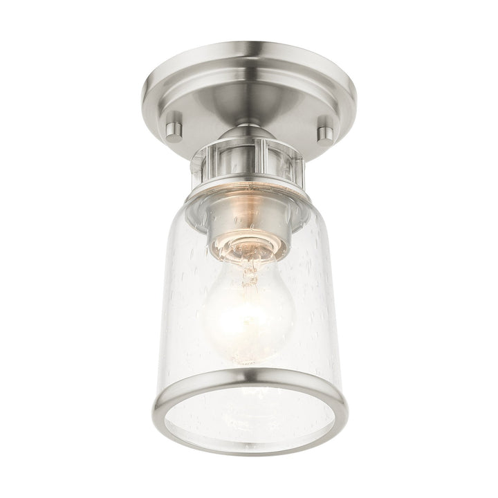 1 Light Brushed Nickel Flush Mount