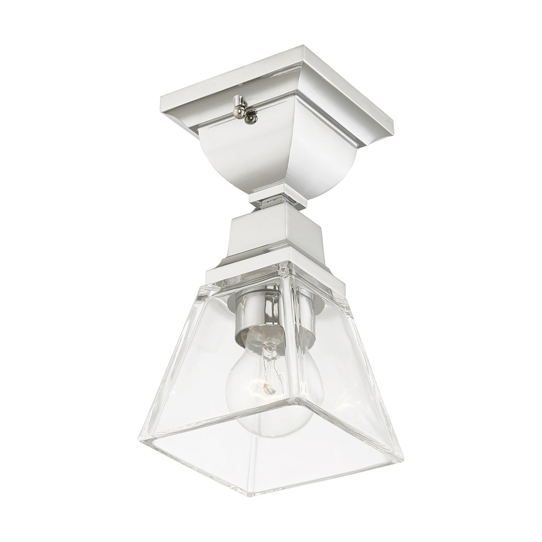1 Light Polished Chrome Ceiling Mount