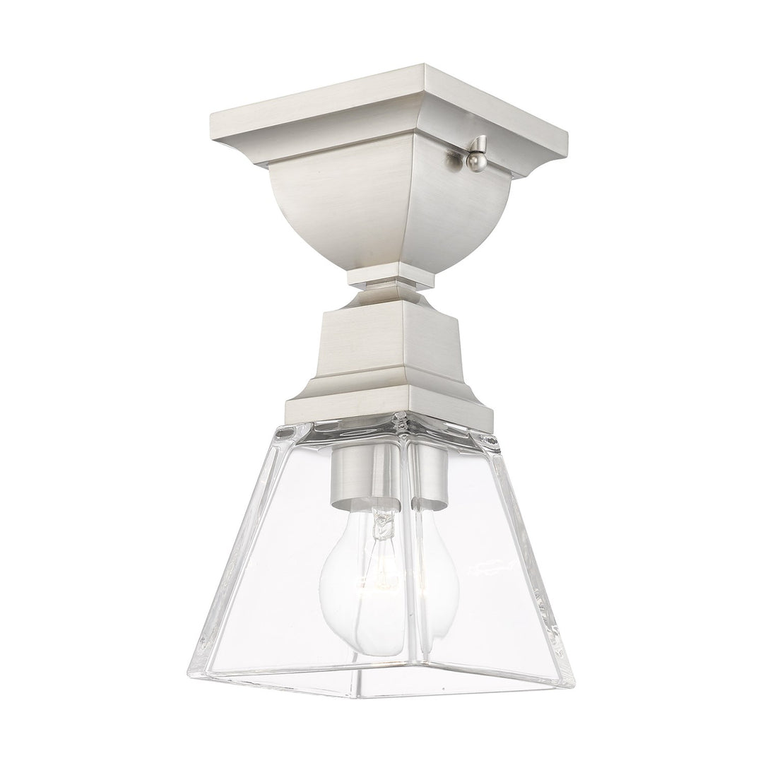 1 Light Brushed Nickel Ceiling Mount by Livex Lighting