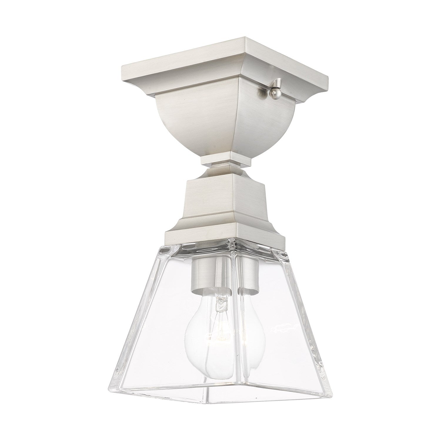 1 Light Brushed Nickel Ceiling Mount by Livex Lighting