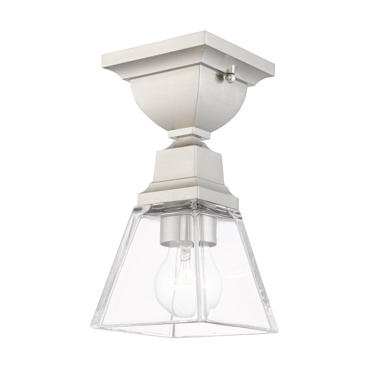 1 Light Brushed Nickel Ceiling Mount by Livex Lighting